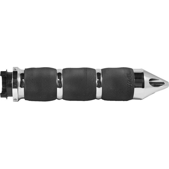 Avon Air Cushion Chrome/Black Spike Cable-Style Handlebar Grips (AIR-90-CH-SPK)
