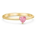 thumbnail image 1 of Heart Birthstone Ring - Pink Tourmaline (October), 1 of 6