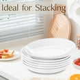 thumbnail image 7 of 6 Pieces Ceramic Dessert Plates,7 inch White Appetizer Plates,Round Dessert Salad Plate,Ceramic Dinner Plate,Ceramic Serving Dishes for Appetizers Salad Cake, Set of 6 Small White Plates, 7 of 7
