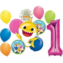 Baby Shark Girl 1st Birthday Party Supplies Balloon Bouquet Decorations