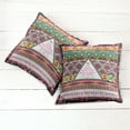 thumbnail image 2 of Ambesonne Ethnic Throw Pillow Cover 2 Pack, Folkloric Ornaments Boho, 18", Pink and Brown, 2 of 6