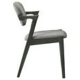 thumbnail image 6 of Mid-Century Modern Dining Chairs Set of 2 - Brown Grey Upholstered Seat & Back, Black Frame, Z-Shape Design - Perfect for Kitchen & Dining Room (30"H x 20.25"W), 6 of 12