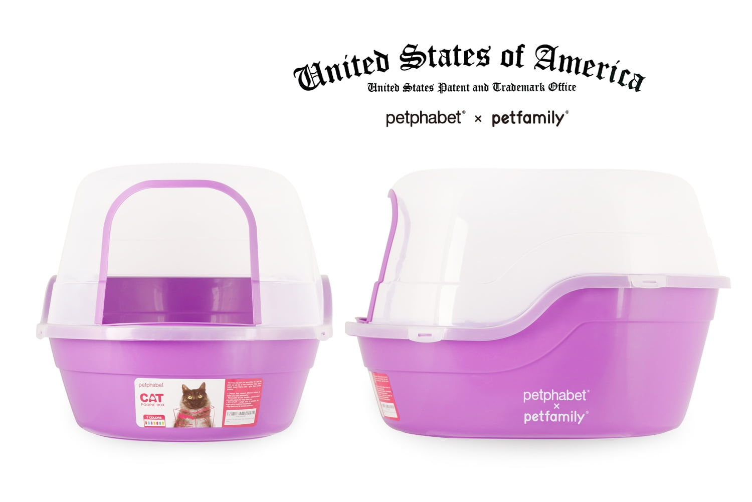 Petfamily Cat Litter Box, Large Foldable Jumbo Hooded Cat Litter Box