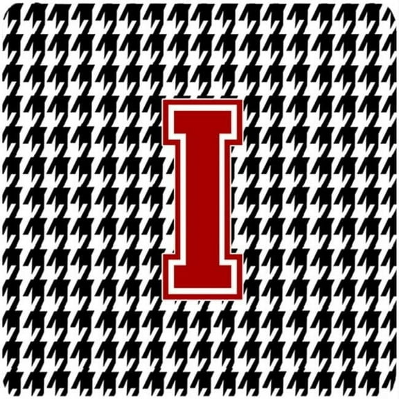 Monogram - Houndstooth Foam Coasters Initial I, Set - 4