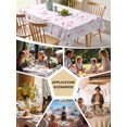 thumbnail image 5 of Pink Leaf Table Cloth, Modern Botanical Foliage Plant Country Flower Waterproof Tablecloth for Rectangle Tables, Reusable Washable Fabric Table Cover for Restaurant Kitchen Dining Tables 54"x108", 5 of 6