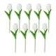 thumbnail image 2 of Tulipanes artificiales - Mini flores falsas para decoración de bodas, decoración escandinava del hogar, Rojo atardecer, rosa caramelo, blanco, rojo, verde claro, morado oscuro, 2 of 3