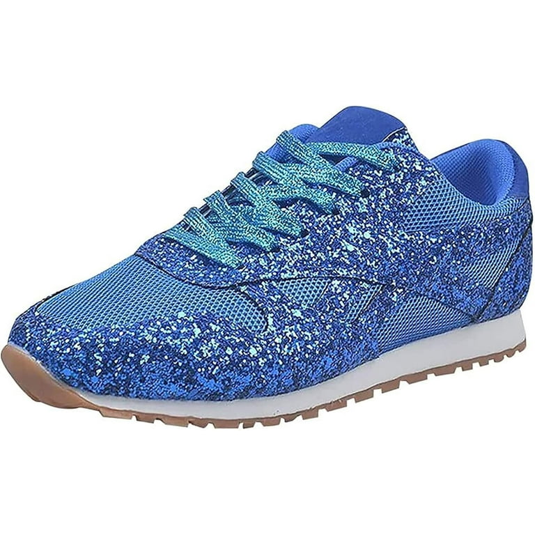 Running sneaker with crystals, blue, Sneakers Women's