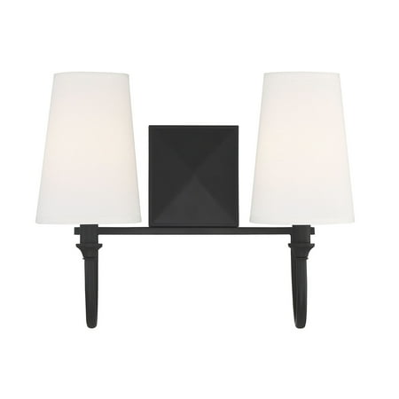 

Savoy House 8-2542-2-89 Cameron Matte Black 2 Light Bathroom Vanity Light (15 W x 12 H)