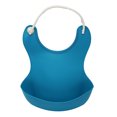 thumbnail image 3 of Visland 1/2 PCS Waterproof Soft Silicone Baby Bibs,Easy Clean With Big Roll Up Pocket, 3 of 8