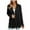 Black, variant on Lolmot Cardigan Sweaters for Women Long Sleeve Cable Knit Mid-Length Cardigan Solid Color Open Front Button Down Sweater Outerwear Fall Clothing