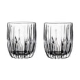 thumbnail image 1 of Tazas de vidrio talladas con rayas vintage, vasos transparentes sin plomo, 285/355 ml, 1 of 7