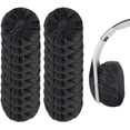 thumbnail image 1 of 100 piezas (negras) Fundas de almohadillas higiénicas desechables para auriculares para la mayoría de los auriculares con almohadillas de 10-12 cm, 1 of 5