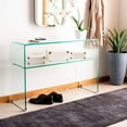 thumbnail image 3 of Collection Heavenly Console en verre avec étagère en clair, Console en verre transparent avec étagère, Console cascade avec étagère, Console avec étagère, 3 of 9