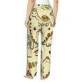 thumbnail image 3 of Disketp Cartoon Dinosaurs Print Women'S Comfy Pajama Pants Casual Drawstring Palazzo Lounge Wide Leg Pants, 3 of 9