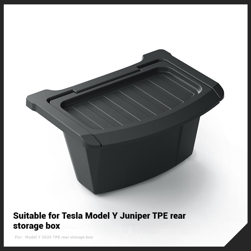 TPE Rear Seat Storage Box for Tesla Model Y Juniper Launch 2025 2026 2027-UP Organizer Center Console Bins Backseat Garbage