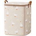 thumbnail image 3 of LAICAIW Sac de Rangement pour Vêtements Portable en Non-Tissé Sac de Rangement pour Vêtements et Couettes Boîte de Rangement pour Vêtements Contenant de Rangement Pliable pour Garde-Robe avec Poignée Durable Catégorie Garde-Robe Boîte de Rangement Vêtements pour Bébé (Beige, 3 of 5