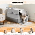 thumbnail image 7 of Premium Stainless Steel Litter Box With Lid for Big Cats Anti-Leakage Design, 7 of 7