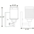 thumbnail image 4 of Progress Lighting Alexa 1-Light Bath Sconce, Brushed Nickel, White Linen Glass Shade, 4 of 4