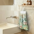 thumbnail image 3 of ZIATUBLE Hummingbird Hanging Kitchen Dish Towel Floral Hanging Hand Dry Towels Quick Dry Kitchen Hand Towels Pack of 2 with Hanging Loops Bathroom Hand Bath Towel Elastic Tea Towels, 3 of 7