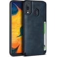 thumbnail image 4 of Galaxy A30 Luxury PU Leather Case,Cash Slots,Credit Card Holder,Stand Function Soft TPU Back Wallet Case Flip Wrist Strap Multi-Function Durable Case for Samsung Galaxy A20 A30 6.4",Navy Blue, 4 of 7