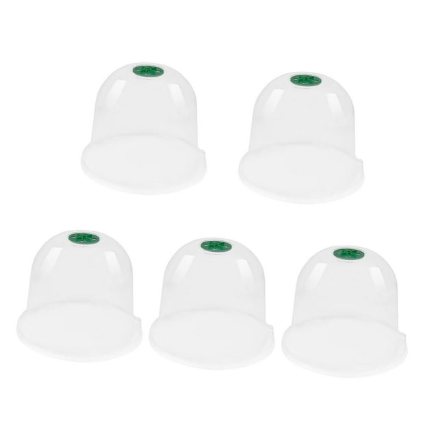 5 campanas de jardín, cúpula para , cubiertas de campana transparentes, cúpula de campana de jardín de 7,09 pulgadas de profundidad x 6,3