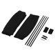 thumbnail image 1 of TKSE Parasol para Ventana de Coche, 2 X 50s Cortina de Ventana para Parasol de Coche Ajustable Parasol Cortina Visera Cortina Cenefa(Negro), 1 of 14