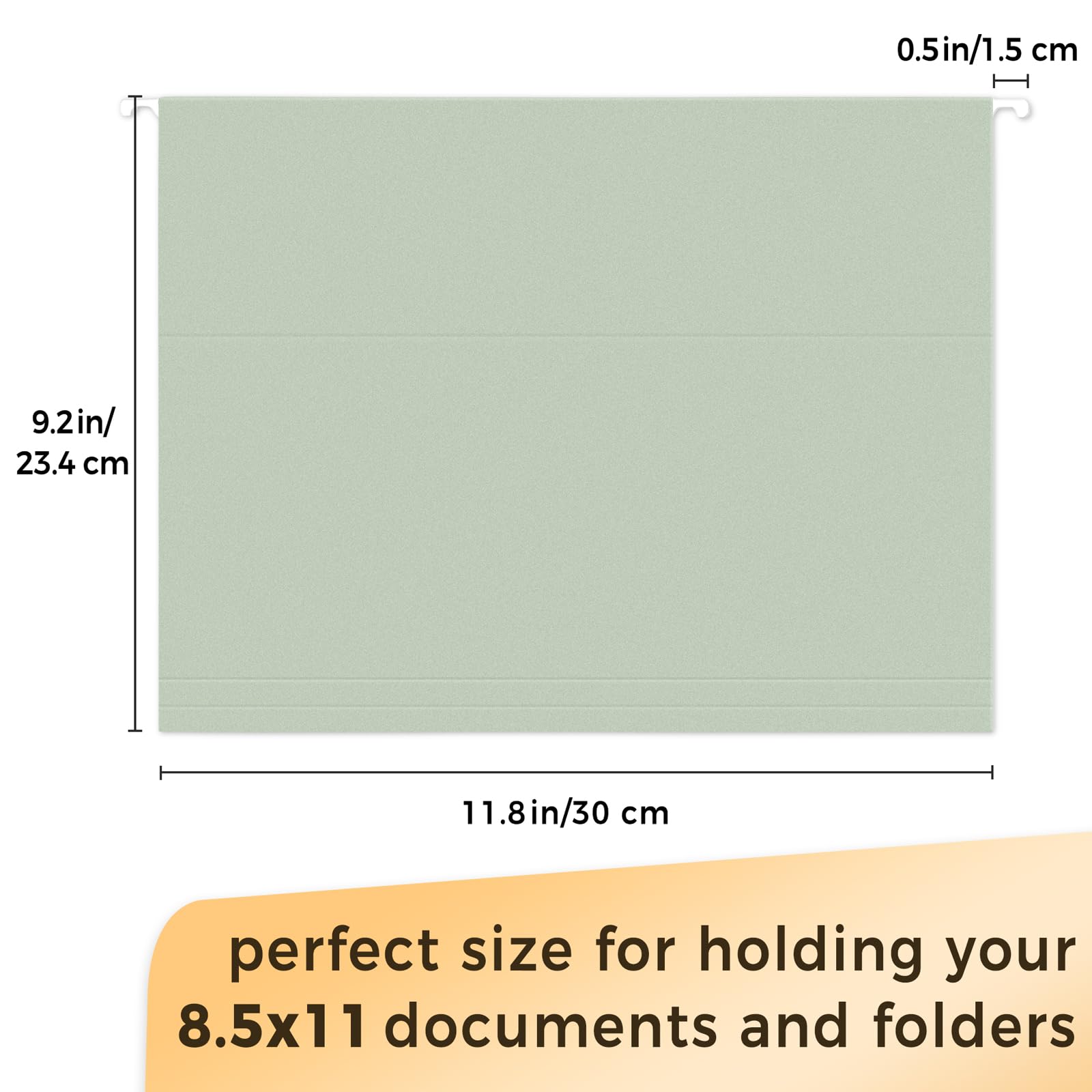SUNEE 50 pack Hanging File Folders with 1/5-cut Tabs,10 Pastel Colors