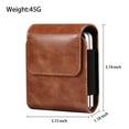 thumbnail image 2 of ELEHOLD Flip Phone Case for Samsung Galaxy Z Flip 4/Z Flip3 5G/Z Flip 2/Motorola Razr 5G/ Razr 2019, Belt Holster Pouch Holder Belt Loop Magnetic Closure Cow Leather Case Anti-Drop Shockproof,Brown, 2 of 7