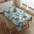 thumbnail image 2 of Pioneer Flower Floral Print Pattern Rectangle Tablecloth 60"x84",Waterproof Polyester Rectangle Table Cloth, Wipeable Spillproof Polyester Tablecloth for Dining, Camping, Indoor and Outdoor, 2 of 5