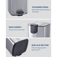 thumbnail image 5 of 8 Gallon/30L Stainless Steel Step Trash Can, Soft Close Lid, Fingerprint Resistant, Removable Inner Bucket, Kitchen Garbage Bin, Silver, 5 of 8