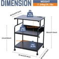thumbnail image 2 of Printer Stand, Large Printer Table, Printer Stand with Storage, Printer Cart, 23.4” x19.1” x 31.5”, Power Hub Included, 2 of 6