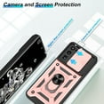 thumbnail image 2 of for Samsung Galaxy S20 Ultra Case with HD Screen Protector, Heavy Duty with 360° Rotation Metal Kickstand [Military Grade] Protective Case for Gaxy S20 Ultra 5G, Rose Gold, 2 of 13