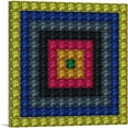 thumbnail image 1 of ARTCANVAS Yellow Blue Red Squares Jewel Pixel Canvas Art Print - Size: 18" x 18" (1.50" Deep), 1 of 9