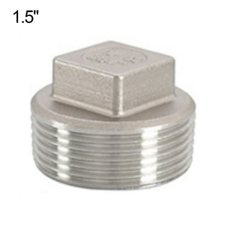 

304 Stainless Steel Outer Screw Plug Inner Screw Water Pipe Plug Square Head 3S
