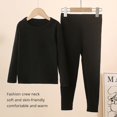 thumbnail image 2 of Conjunto de ropa interior térmica para niños, calzoncillos largos para niños con suéter de algodón acolchado de vellón, pijamas de invierno, 2 of 5