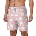 thumbnail image 2 of Uemuo Rabbit And Cloud Pattern Mens Swim Trunks Quick Dry Board Shorts with Mesh Lining, Stretch Beach Shorts Quick Dry No-Chafing Board Shorts-Medium, 2 of 9