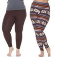 thumbnail image 5 of White Mark PACK 152 Women Plus Size Leggings - Pack of 3, Black, 5 of 6