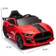 thumbnail image 7 of NEWWARE 12V Ride on Car, Licensed Ford Mustang Shelby GT500 Ride on Car with Parent Remote Control, 3 Speeds, Spring Suspension, Safety Belt, Music Player, Electric Vehicles Toy for 3-8 Years, Red, 7 of 7