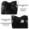 thumbnail image 6 of PAMINGONO 1Pcs Veils for Women Wedding Black Gauze Square Bowknot Retro Dark Style, 6 of 8