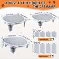 thumbnail image 4 of Adjustable Cat Ramp Litter Box Step Double Layer with Filter Function, Elevated Litter Box Ramp for Senior Cats Easy, 4 of 7
