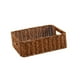 thumbnail image 3 of Cesta de almacenamiento organizadora, cesta de picnic, bandejas de almacenamiento rectangulares para cocina marrón oscuro M, 3 of 9