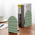 thumbnail image 5 of Picia Light Green Squares Pattern Wood Bookends for Shelves,Non-slip Bookends, Heavy Duty Wooden Bookend Support,1 Pair, 5 of 8