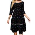 thumbnail image 1 of Lunettes Graphiques Motif Nœud Cœur Robe Évasée Design Mode Grande Taille Robe Ample Lunettes Motif Cœur, 1 of 4
