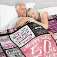 thumbnail image 5 of 50th Birthday Blanket Gifts for Women 60”X50”, Unique Happy 50th Birthday Throw Blanket, 50 Years Old Birthday Gifts Ideas for Mom, Wife, Sister, Friends, (50th Birthday), 5 of 5