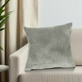 thumbnail image 7 of PONPRNGY Throw Pillow Covers Decorative 1Pc Soft Velvet Corduroy Striped Square Cushion Cover for Bench Couch Decor, 19 x 19 inch, 7 of 7