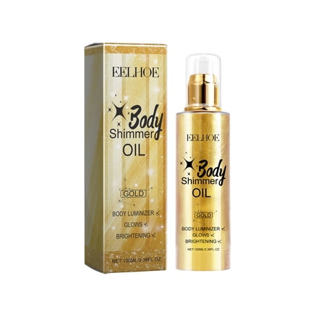 EELHOE Body Shine Oil High Shine Oil Body Repair Full Body Beach Sensual Glow Oil, 3.38 fl. oz