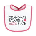 thumbnail image 3 of Hudson Baby Grandmas Favorite Heart Machine Washable and Absorbent Cotton Baby Bib, 3 Pack, 3 of 5