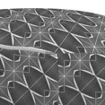 thumbnail image 3 of Abstract Pouf Cover with Zipper, Diagonal Design of Round Geometric Elements Overlapping Greyscale, Soft Decorative Fabric Unstuffed Case, 30" W X 17.3" L, Charcoal Grey White, by Ambesonne, 3 of 5