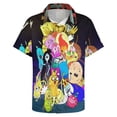 thumbnail image 5 of Adventure Time Casual Short Sleeve Shirt Lapel Collar Shirt Summer Beach Shirt L, 5 of 8