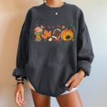 frariair Women's Milk Tea Maple Leaf Football Pumpkin Print Crewless